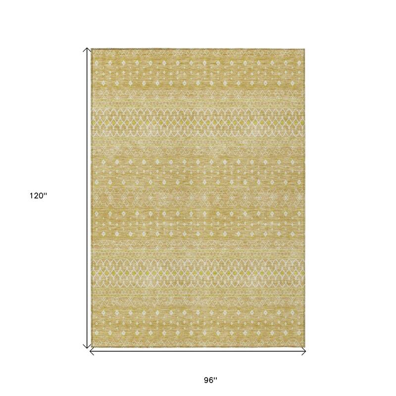 HomeRoots Tribal Transitional Rectangle Outdoor Rug