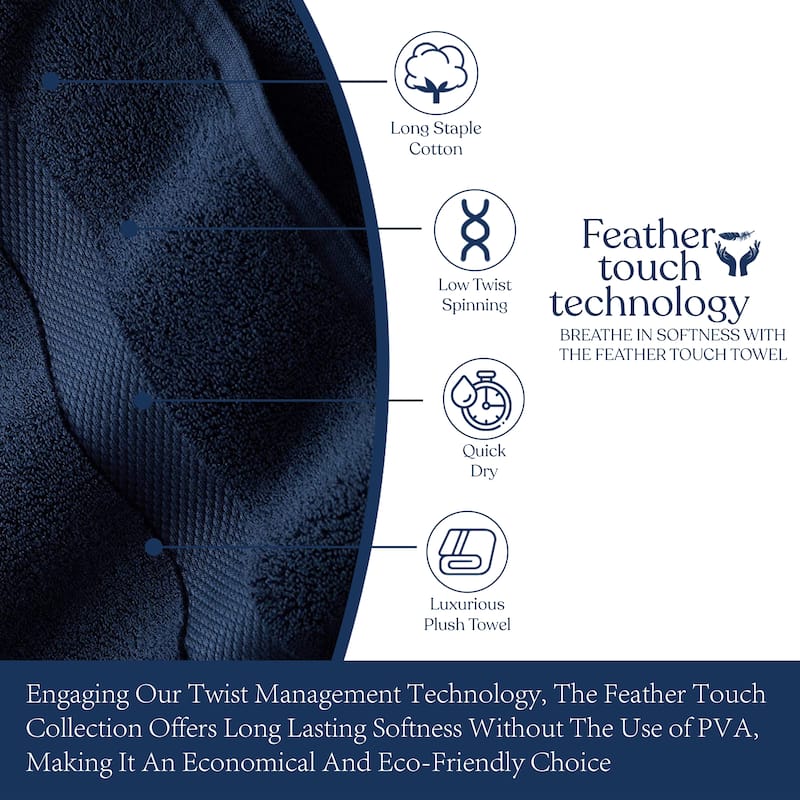 Delara Organic Cotton Luxuriously Bath Towel, GOTS & OEKO-TEX Certified, Feather Touch Technology, 650 GSM, Quick Dry 30"x58"
