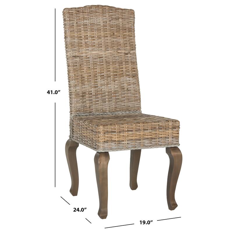 SAFAVIEH Justyne Grey Dining Chair (Set of 2) - 19Wx24Dx41H