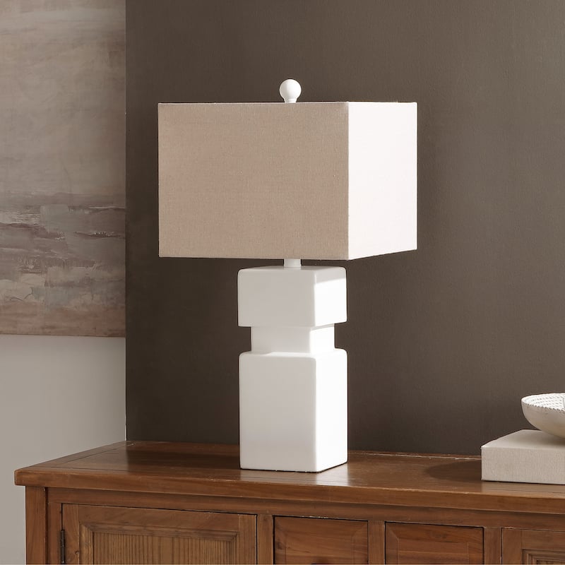 SAFAVIEH Lighting Ardra 24-Inch Resin Table Lamp - 12"W x 12"D x 24"H