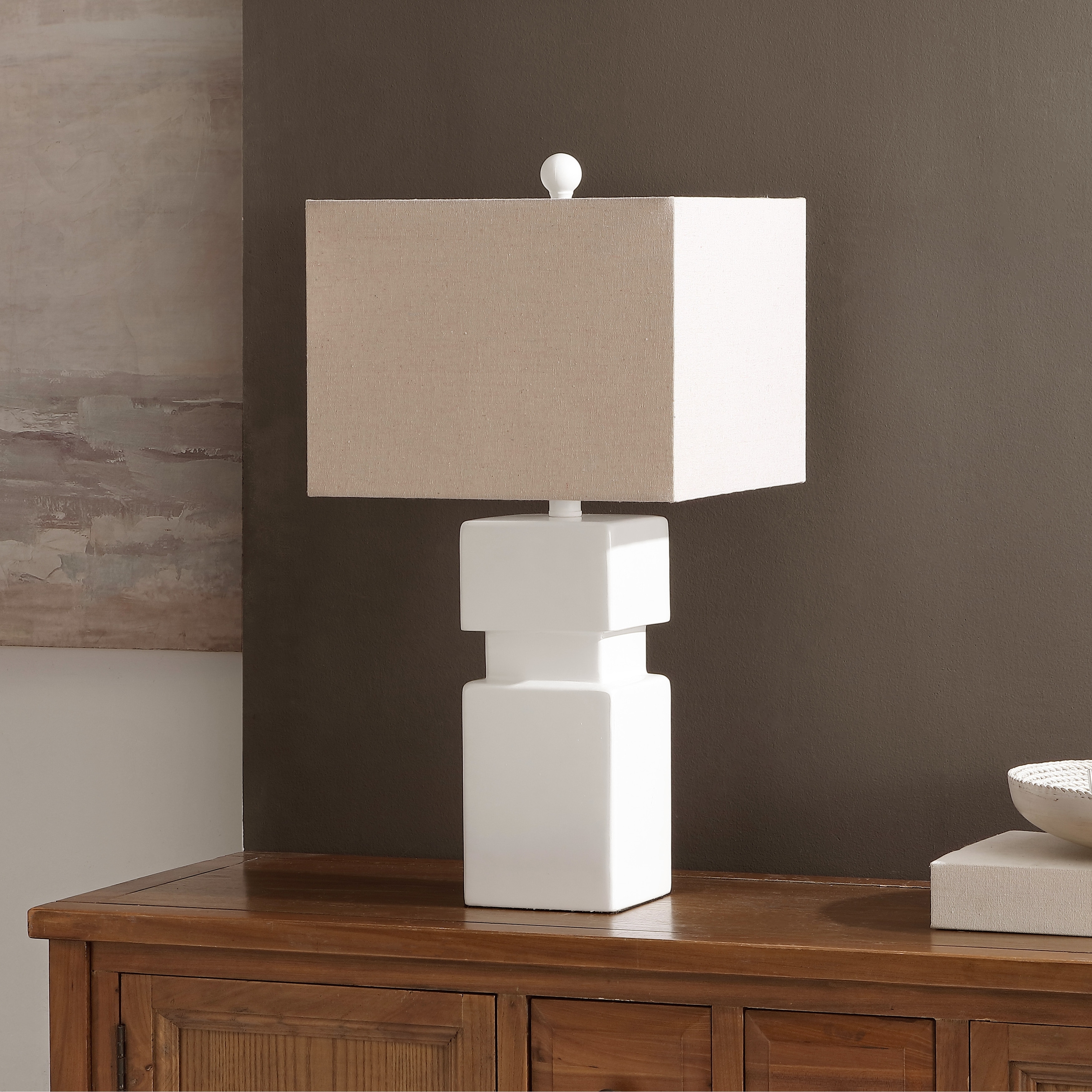 SAFAVIEH Lighting Ardra 24-Inch Resin Table Lamp - 12"W x 12"D x 24"H