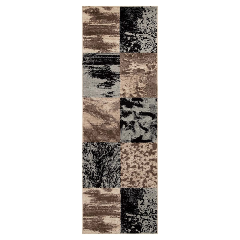 Patchwork Modern Eclectic Color Block Indoor Area Rug by Superior