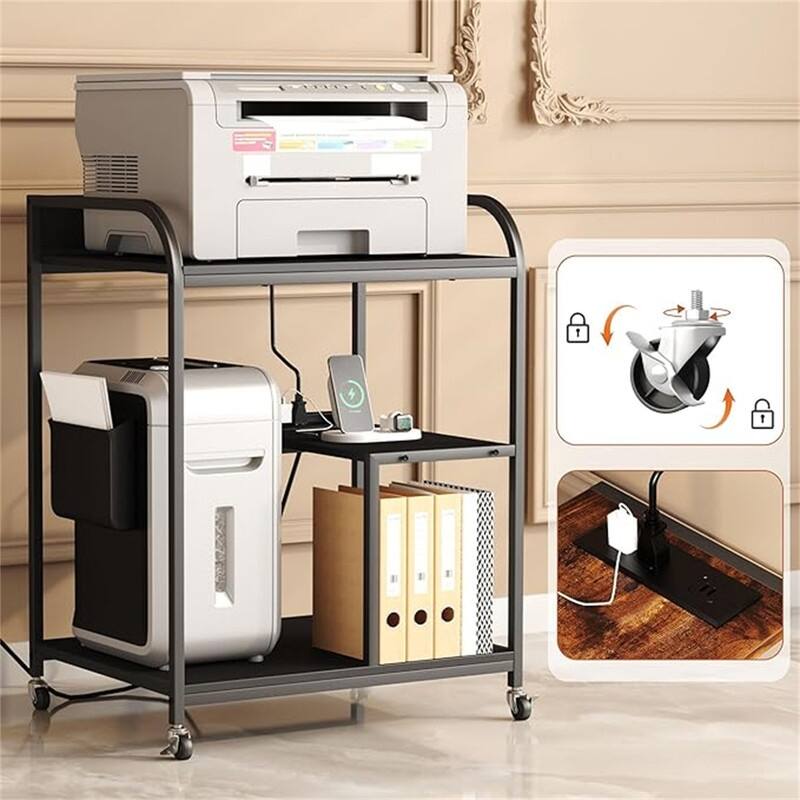 Printer Stand with Wheels Large Printer Stand with Storage for Office and Home - ‎34 x 20 x 4.5 inches