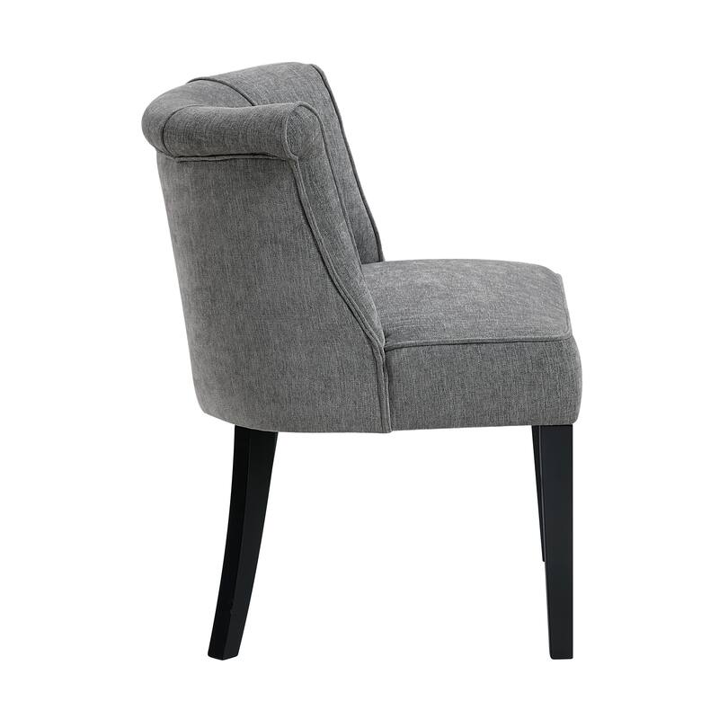 Camden 25" Textured Accent Chair - Espresso Finish Solid Wood Legs