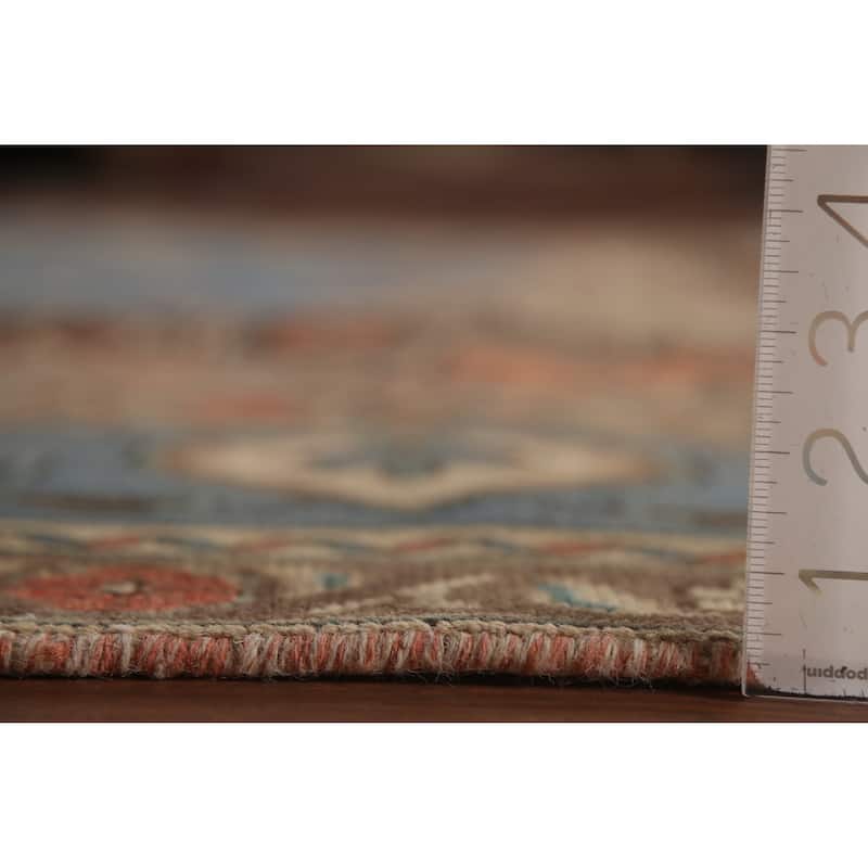 Blue Tabriz Persian Vintage Area Rug Handmade Wool Carpet - 9'10"x 13'0"