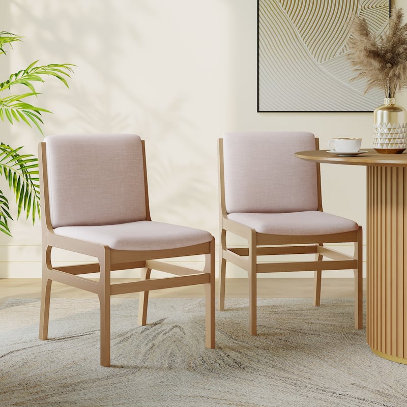 Christopher Knight Home - Coston Upholstered Dining Chairs - Set of 2 - Light Natural