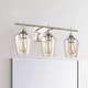 preview thumbnail 20 of 18, Monaco Farmhouse Bathroom Vanity Lights 3-Light Clear Glass Wall Sconces