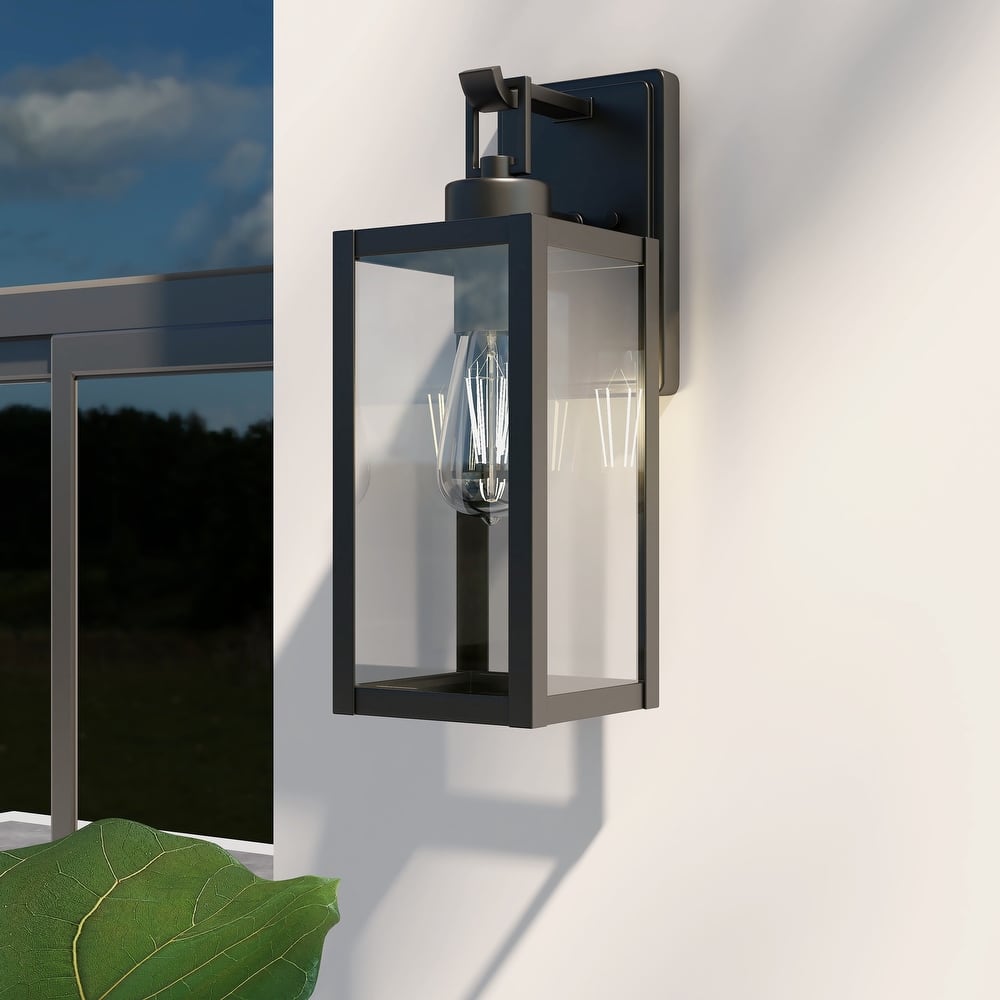 Outdoor Wall Lantern Porch Lighting Fixture Wall Sconce - Matte Black