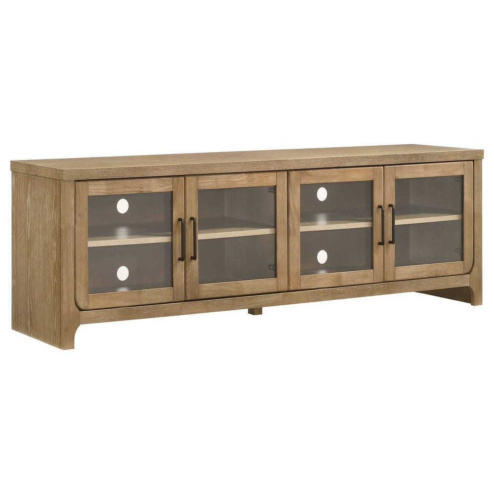Brenham 79-inch 4-door TV Stand Media Console Washed Oak - 78.75" x 15.75" x 24.25"