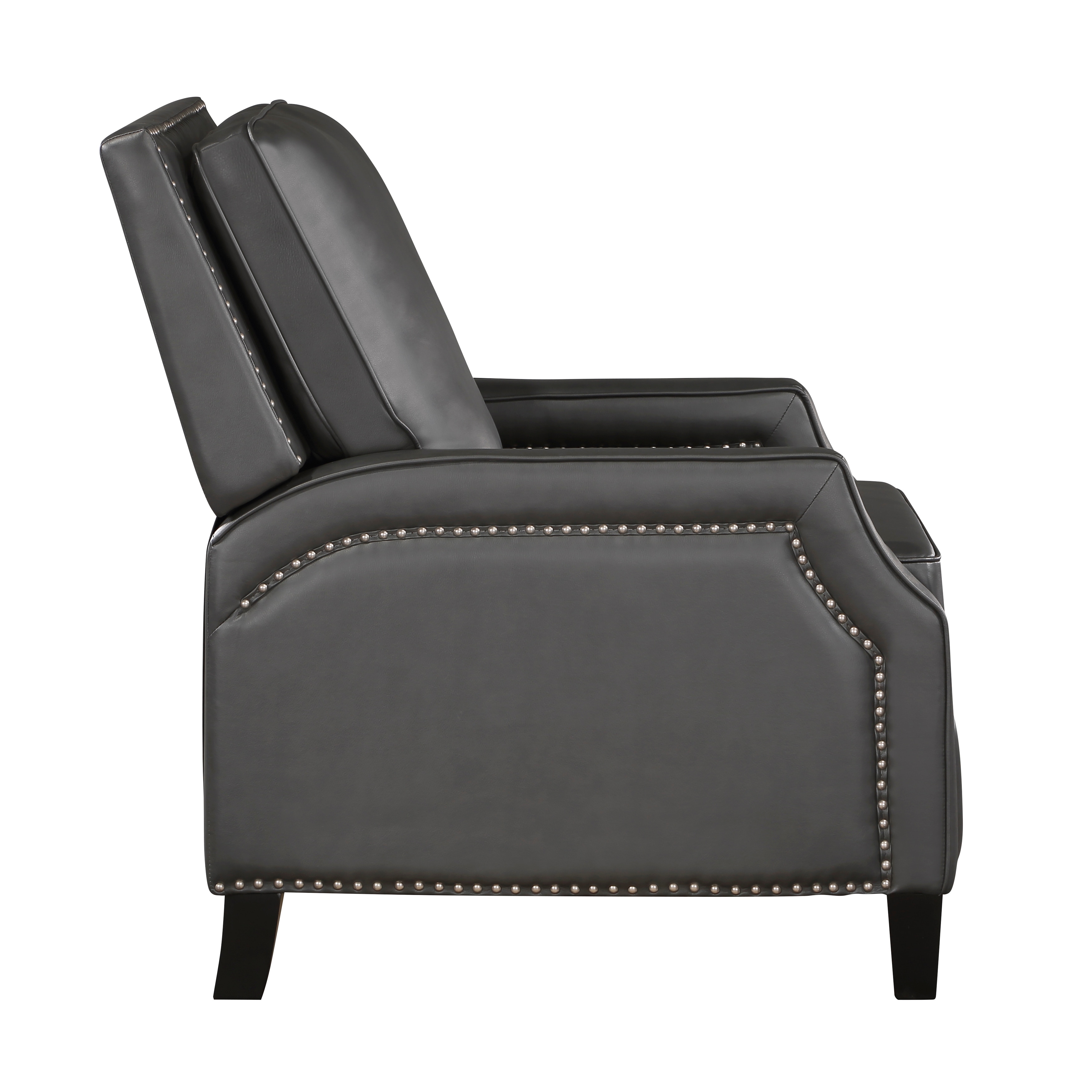 Beckett leather pushback recliner gray outlet