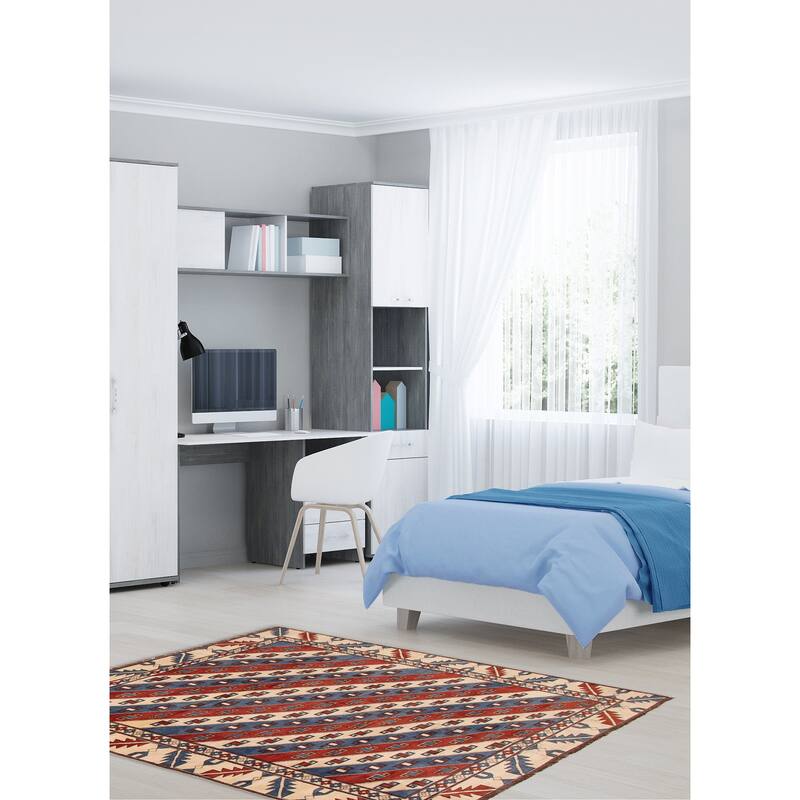 ECARPETGALLERY Hand-knotted Oushak Cream Wool Rug - 6'11 x 9'8