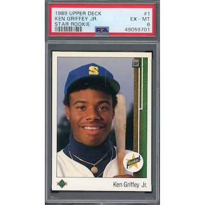 Ken Griffey Jr 1989 Upper Deck Baseball Star Rookie Card RC #1 Graded PSA 6 - 8'6" x 11'6"