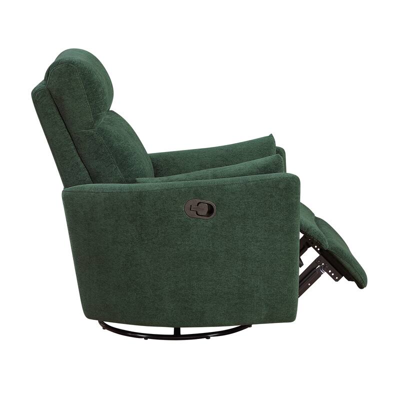 Fremont & Park Lennon 35" Microfiber Manual Swivel Glider Recliner - Removable Back