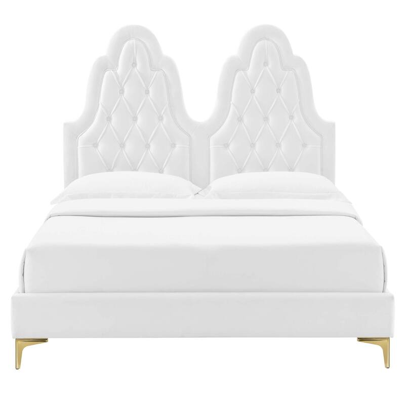 Alexandria Tufted Performance Velvet King Platform Bed