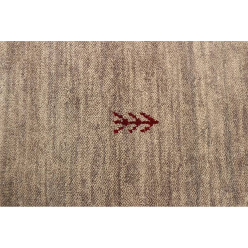 ECARPETGALLERY Hand Loomed Kashkuli Gabbeh Grey Wool Rug - 2'7 x 7'6