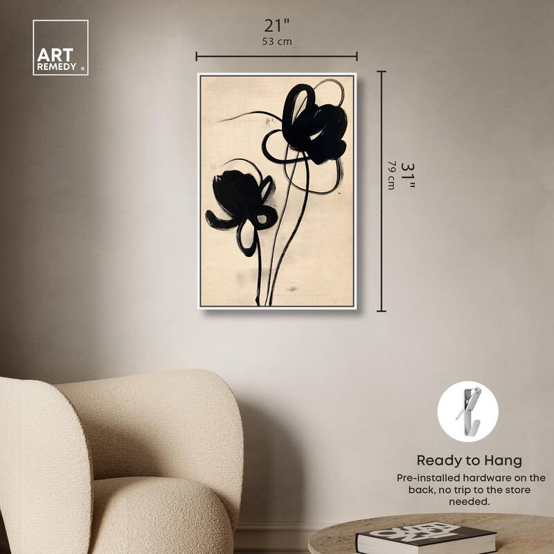 Florals in the Minimal I Canvas by Art Remedy