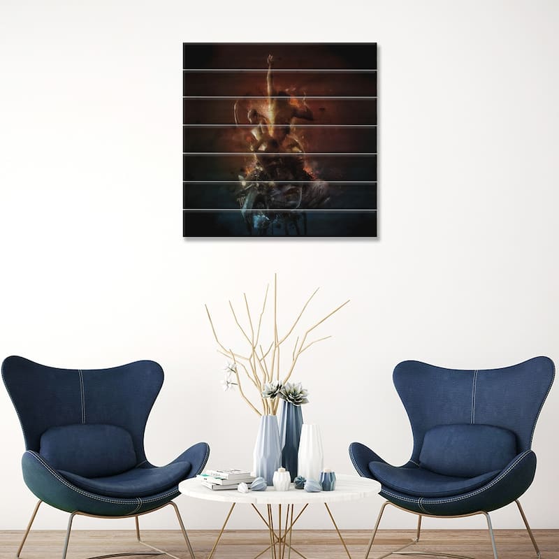 Hell Are The Others Print On Wood by Mario Sanchez Nevado - Multi-Color