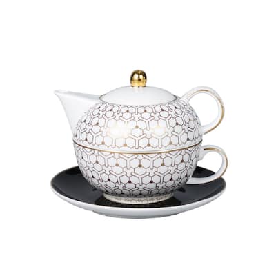 The Whispers of Elegance Tea Service Collection - Tea for one Tea Set - 15.3x15.3x11.5 cm
