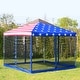 preview thumbnail 7 of 24, Outsunny 10' x 10' Pop-up Canopy Vendor Tent with Removable Mesh Walls