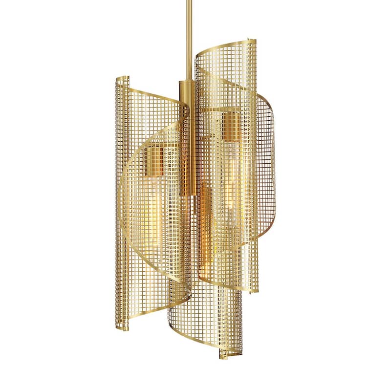 Savoy House 3-8033-3 Hillbourne 3 Light 14" Wide Abstract Pendant - Warm Brass