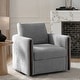 preview thumbnail 29 of 35, HULALA HOME Taresa Modern Barrel-Shaped Rotatable chair Grey