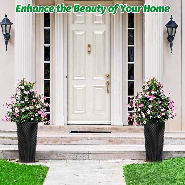 2 Pack 30 Inch Tall Planters Flower Pot for Patio, Porch - Bed Bath &  Beyond - 42458665