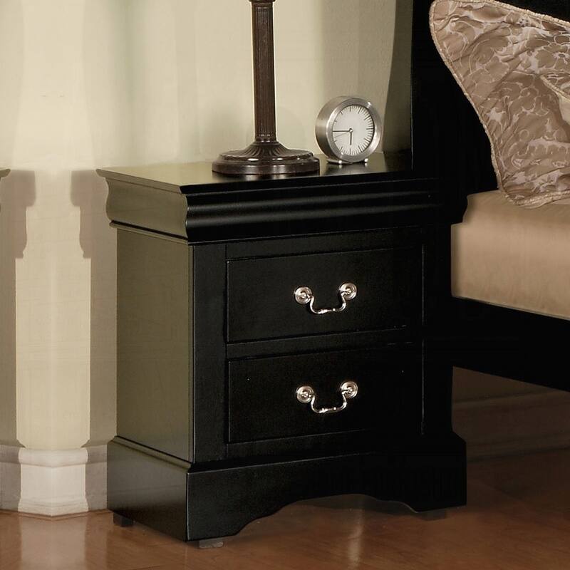 Charming Traditional Bedroom Nightstand with Abundant Storage and Graceful Design