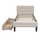 preview thumbnail 13 of 16, Twin Size Upholstered Platform Bed with 2 Drawers
