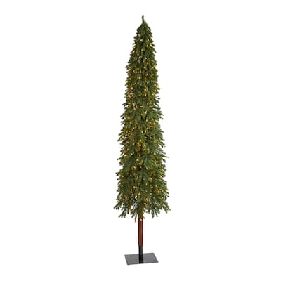 9ft. Grand Alpine Artificial Christmas Tree with 600 Clear Lights & 1183 Branches on Trunk - Towering Holiday X-Mas Showpiece