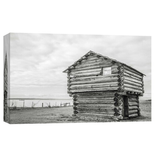 PTM Images 9-101755 PTM Canvas Collection 8" x 10" - "Jacob Ebey Blockhouse, Whidbey Island" Giclee Houses Art Print on Canvas