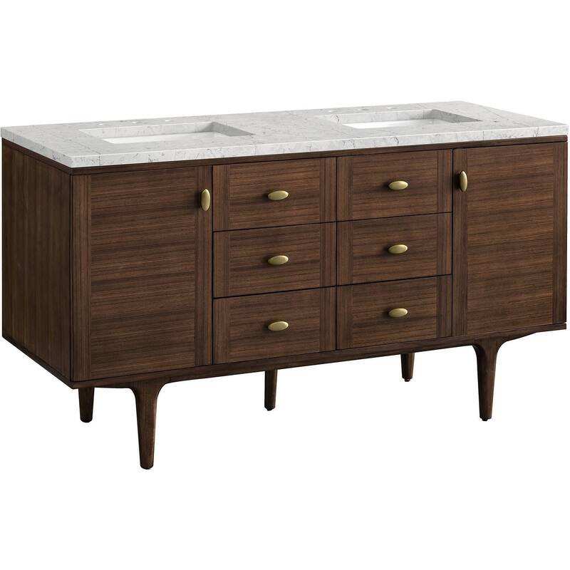 James Martin Vanities 670-V60D-FEJP Amberly 60" Wall Mounted or Free