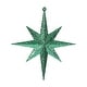 preview thumbnail 1 of 1, Vickerman 8" Green Iridescent Glitter Bethlehem Star Ornament, 4 Pk