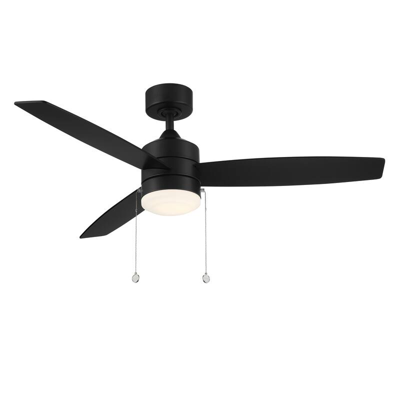 Atlantis Indoor/Outdoor 3-Blade Pull Chain Fan 52in w/3000K Light Kit - 52 Inches