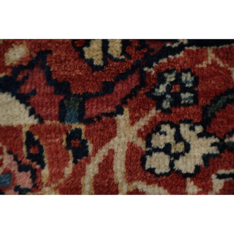Hand Knotted Oriental 100% Wool Carpet Traditional Floral Oranges & Rust Mahal Area Rug - 10' 3'' X 6' 11''