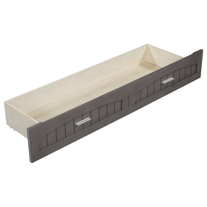 Queen Size Murphy Bed with Built-In Charging Station and Big Storage Drawer, Space-Saving Modern Wall Bed Frame, for Bedroom