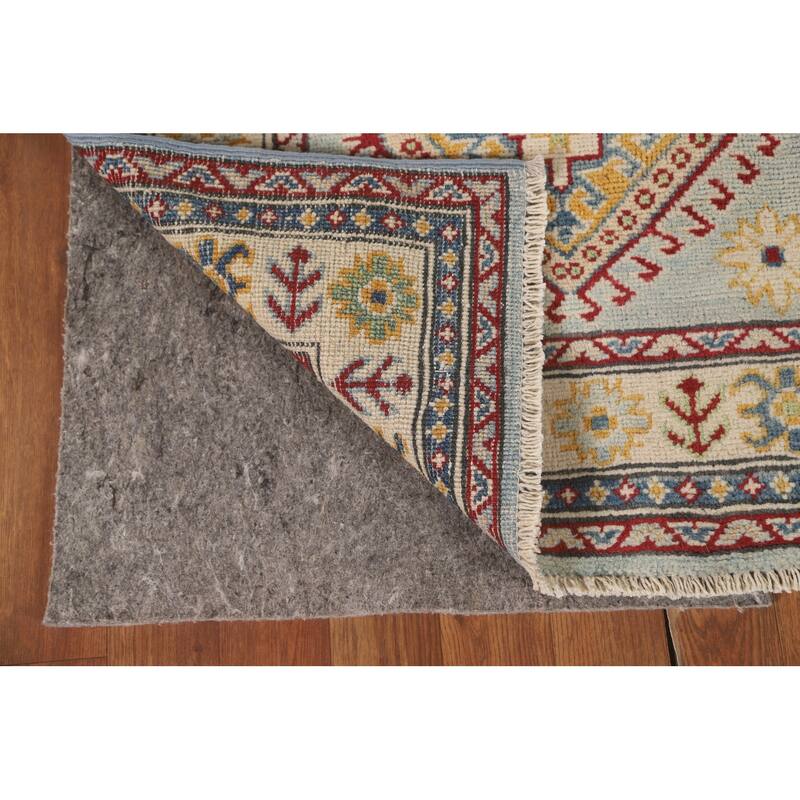 Kazak Runner Rug Handmade Traditional Blue Wool Carpet - 2'9" x 12'11"