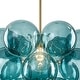 preview thumbnail 38 of 63, Glam Single-light Dining Room Glass Globe Bubble Chandelier - 17.7 in