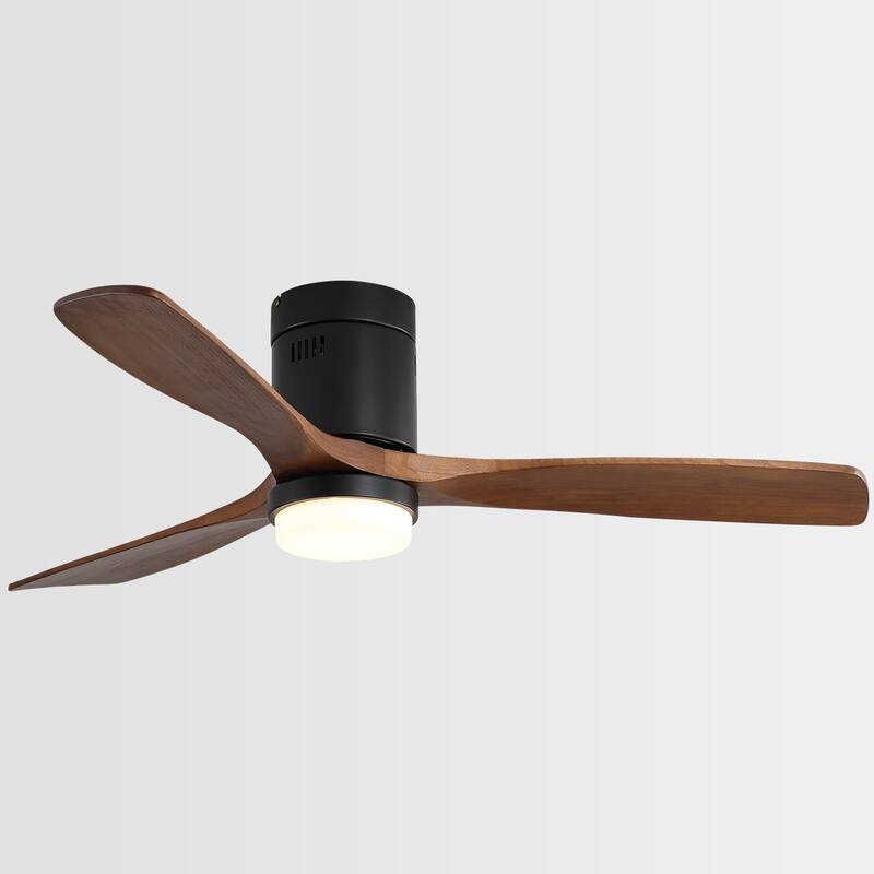 52 Inch Flush Mount Ceiling Fan With/without Light and Remote Modern Ceiling Fan Bedroom
