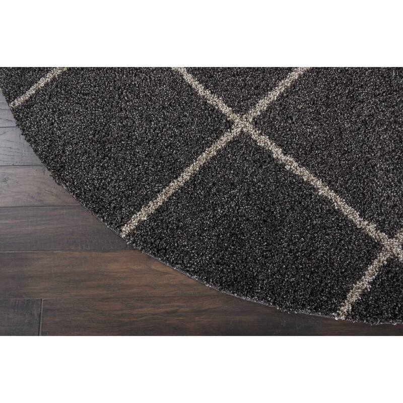 Nourison Brisbane Large Diamond Geometric Modern Shag Area Rug