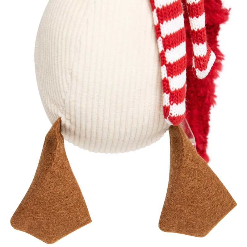 Plush Textured Swan Christmas Decoration - 13"