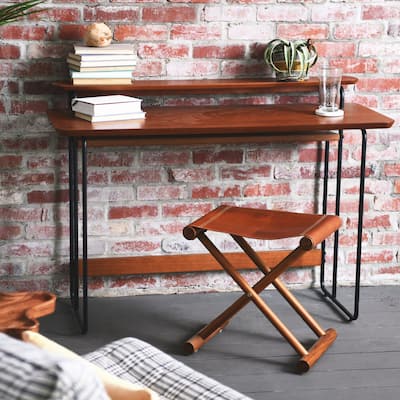 Computer Desk with Wood Veneer