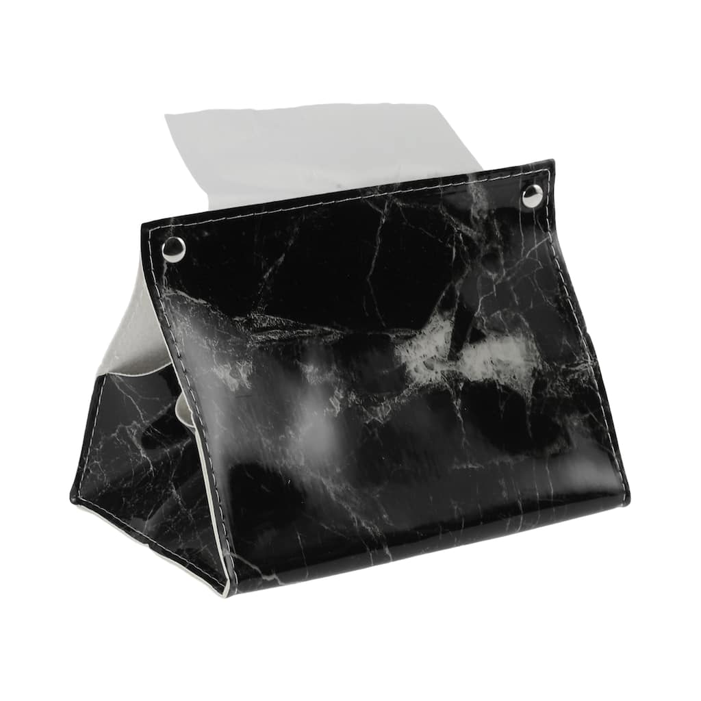 1 Pcs Portable Marble Pattern Tissue Box Cover for Living Room Table Desk