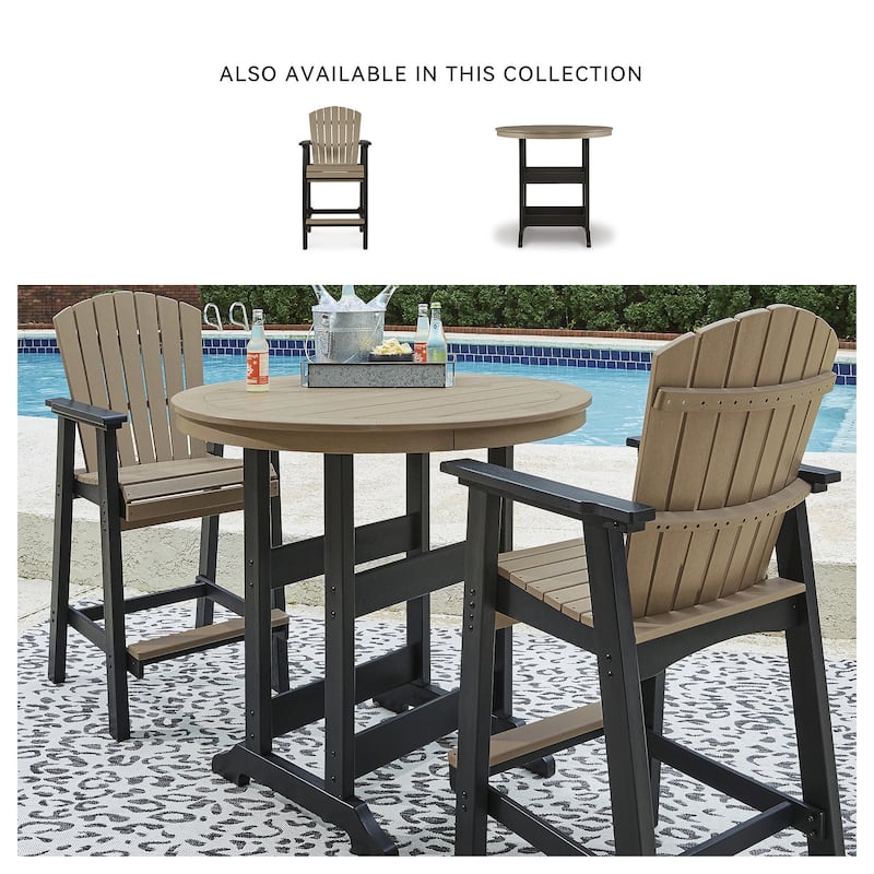 Signature Design by Ashley Fairen Trail Outdoor Poly All Weather Tall Barstool, 2 Count - 26.25" W x 26.75" D x 52" H