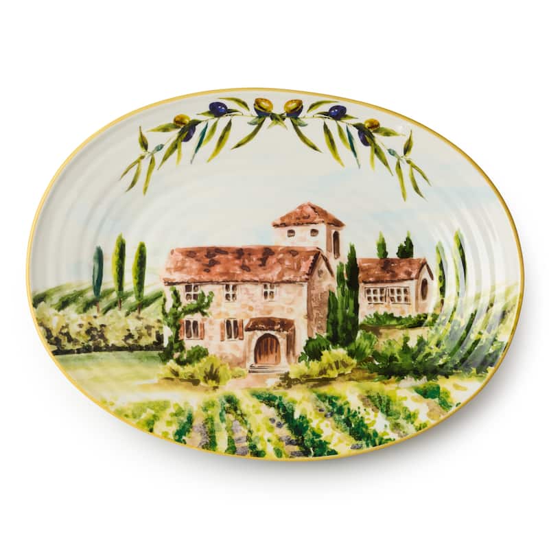Certified International Tuscany Oval Platter 16" x 12" - 16"W x 12"D x 1.5"H