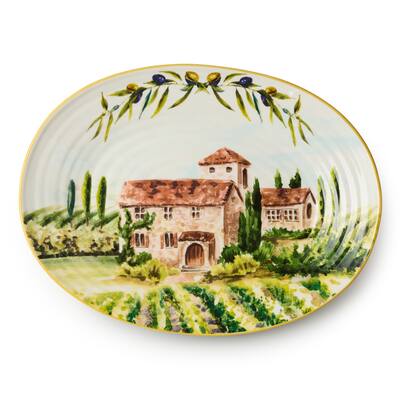 Certified International Tuscany Oval Platter 16" x 12" - 16"W x 12"D x 1.5"H