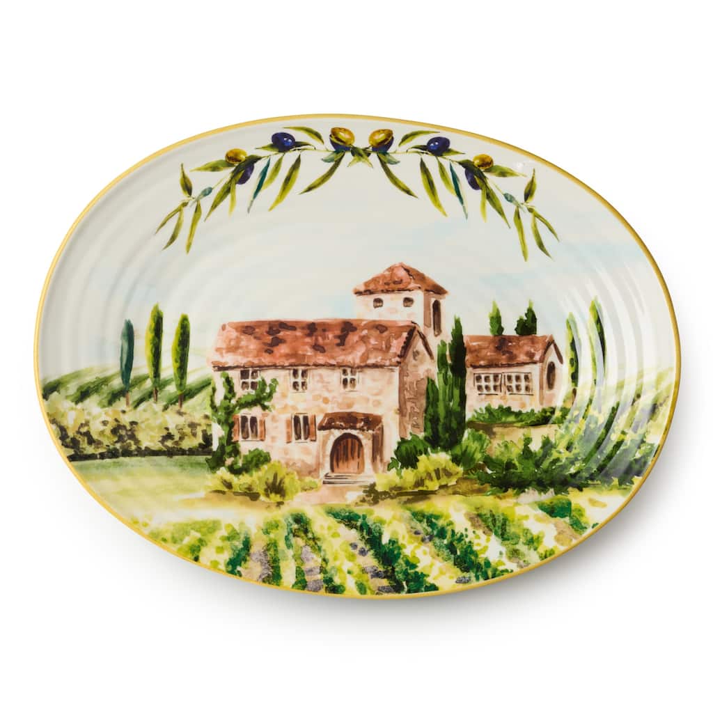 Certified International Tuscany Oval Platter 16" x 12" - 16"W x 12"D x 1.5"H