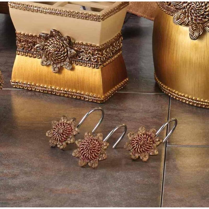 Avanti Linens Braided Medallion Shower Hooks - Gold
