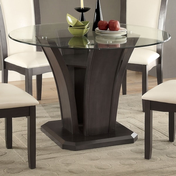 slide 2 of 4, Furniture of America Gale Contemporary Grey 54-inch Glass Top Dining Table