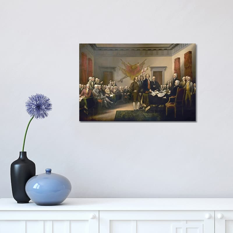 iCanvas "Declaration Of Independence, 1817-18 (US Capitol Collection)" by John Trumbull Canvas Print - 12x18x1.5