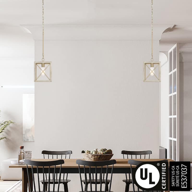 Kiro 1-light Modern Farmhouse Rectangle Pendant Light with UL Certified - N/A